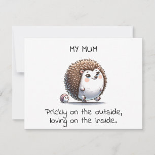 Grappig egel Pun Moederdag Gift