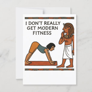 Grappig Egyptisch Fitness Humor Briefkaart