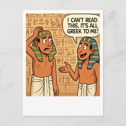 Grappig Egyptisch Grieks Joke Briefkaart (Voorkant)