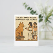 Grappig Egyptisch Kattenrechter Briefkaart (Staand voorkant)