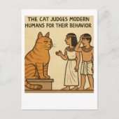 Grappig Egyptisch Kattenrechter Briefkaart (Voorkant)
