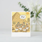 Grappig Egyptisch koffiepauze Briefkaart (Staand voorkant)