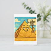 Grappig Egyptisch Piramide doolhof | A-DOOLHOF-Kaa Briefkaart (Staand voorkant)