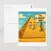 Grappig Egyptisch Piramide doolhof | A-DOOLHOF-Kaa Briefkaart (Voorkant / Achterkant)