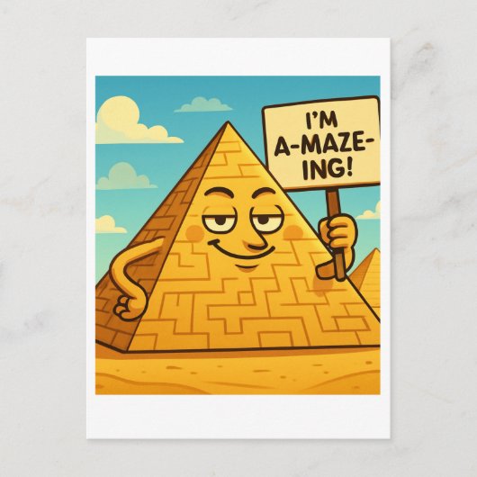 Grappig Egyptisch Piramide doolhof | A-DOOLHOF-Kaa Briefkaart (Voorkant)