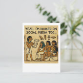 Grappig Egyptisch Social Media Humor Briefkaart (Staand voorkant)