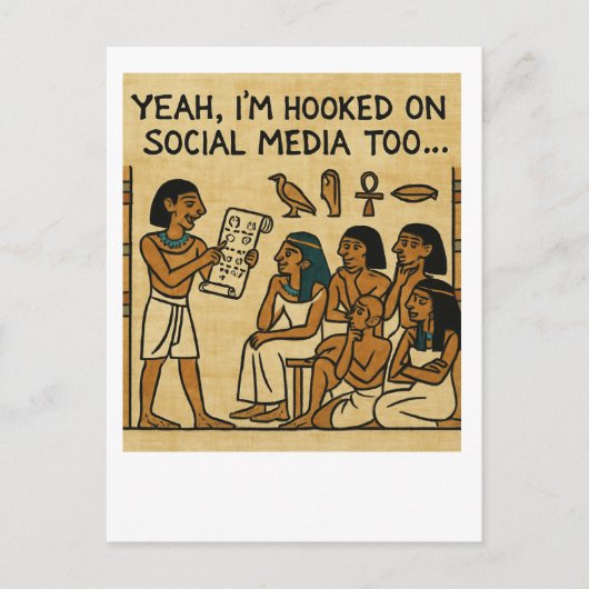 Grappig Egyptisch Social Media Humor Briefkaart (Voorkant)