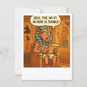 Grappig Egyptisch Wi-Fi Humor Briefkaart