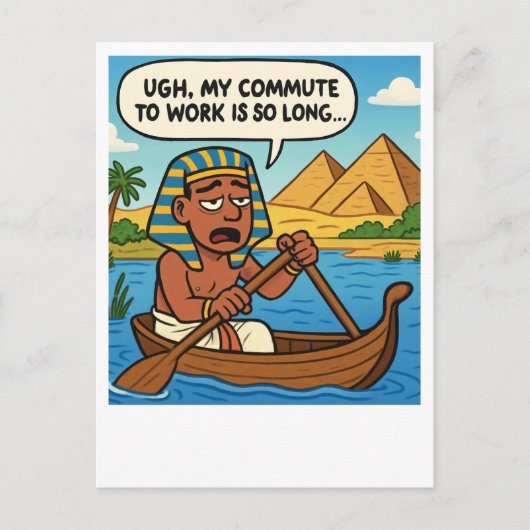 Grappig Egyptisch woon-werkverkeer Briefkaart (Voorkant)