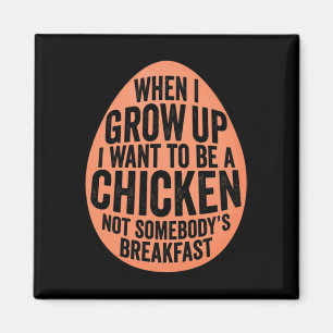 Grappig Ei Ik Wil Een Kip Worden' Plant Sed Vegan  Magneet