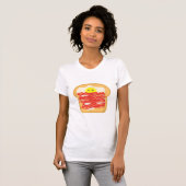 Grappig Ei In Een Bacon Toast Bed T-Shirt - Eten B (Voorkant volledig)