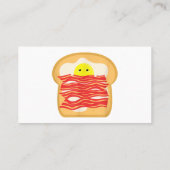 Grappig Ei In Een Bacon Toast Bed T-Shirt - Eten B Visitekaartje (Achterkant)