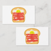 Grappig Ei In Een Bacon Toast Bed T-Shirt - Eten B Visitekaartje (Voorkant / Achterkant)