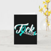 Grappig Eierstokkanker Teal Lint Cadeau Kanker Kaart (Gele Bloem)