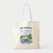 Grappig eiland cruiseschip familie reünie tote bag (Voorkant)