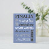 Grappig eindelijk getrouwd uitnodiging briefkaart (Staand voorkant)