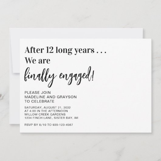 Grappig Eindelijk Verloving Informele Verloving Fe Kaart (Voorkant)