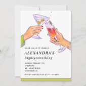 Grappig Elegant  Cocktail 88ste verjaardag Kaart (Voorkant)