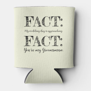 Grappig & Elegant Feit Groomsman Voorstel Beige Blikjeskoeler