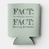 Grappig & Elegant Feit Groomsman Voorstel Sage Gre Blikjeskoeler (Voorkant)