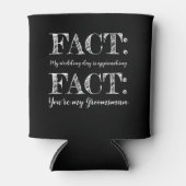 Grappig & Elegant Feit Groomsman Voorstel Zwart Blikjeskoeler (Voorkant)