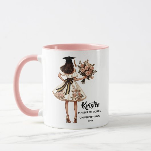 Grappig Elegant Gepersonaliseerd Afstuderen Cadeau Mok (Links)