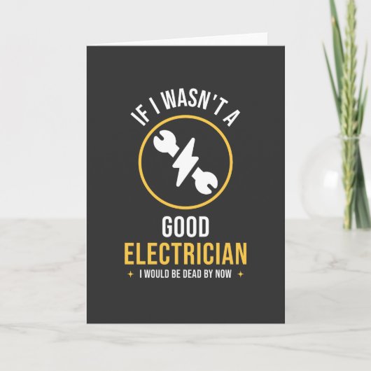 Grappig elektricien citaat kaart (Voorkant)