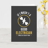 Grappig elektricien citaat kaart (Gele Bloem)