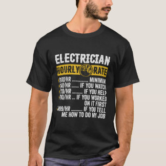 Grappig  elektricien kleding per uur tarief Mannen T-shirt