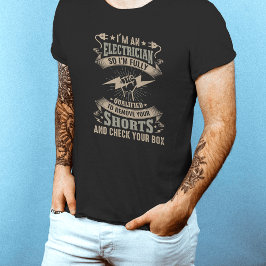 Grappig elektricien ondeugende grap t-shirt