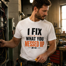Grappig elektricien shirt Ik repareer wat jij verk