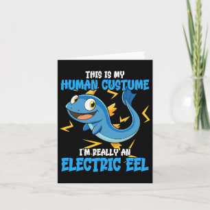 Grappig Elektrisch Aalpakkingsontwerp Dierenliefhe Kaart