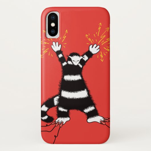Grappig elektrisch shirt met een raar karakter. Case-Mate iPhone case (Achterkant)