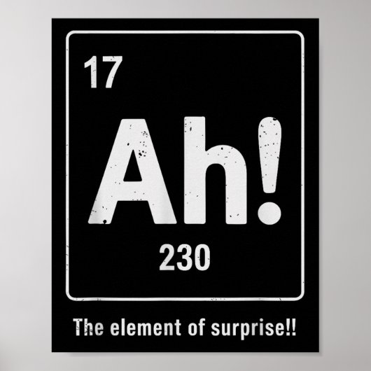 Grappig element van verrassing poster (Voorkant)