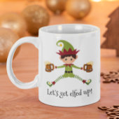 Grappig Elf Kerstmis Laten we Elfed Up Koffiemok