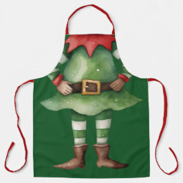 Grappig Elf Lichaam Kerstcadeau Schort