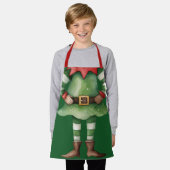 Grappig Elf Lichaam Kerstmis Schort (Gedragen)