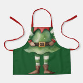 Grappig Elf Lichaam Kerstmis Schort (Voorkant)