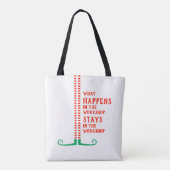 Grappig Elf wat er in de workshop gebeurt Tote Bag (Achterkant)