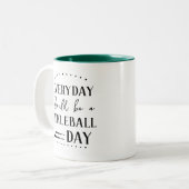 Grappig elke dag moet Pickleball zijn Tweekleurige Koffiemok (Voorkant links)