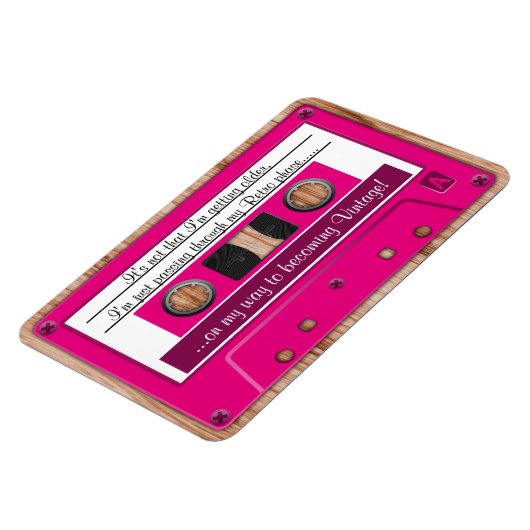 Grappig elke kleur groeiende oude retro Cassetteba Magneet (Linkerzijde)