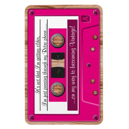 Grappig elke kleur groeiende oude retro Cassetteba Magneet (Verticaal)