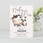 Grappig, Elke leeftijd, genderneutraal koe verjaar Kaart (Staand voorkant)