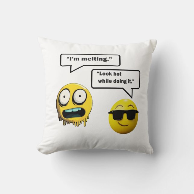 Grappig Emoji Quote Sierkussen (Voorkant)