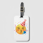Grappig Emoticon Feestje Bagagelabel (Voorkant (verticaal))