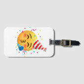 Grappig Emoticon Feestje Bagagelabel (Voorkant (horizontaal))