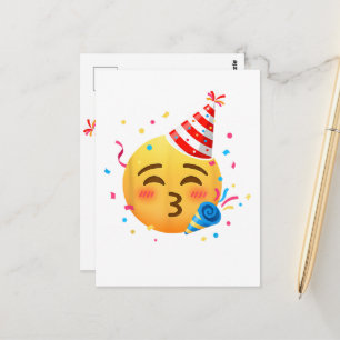 Grappig Emoticon Feestje Briefkaart
