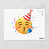 Grappig Emoticon Feestje Briefkaart (Achterkant)