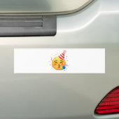 Grappig Emoticon Feestje Bumpersticker (Op auto)