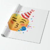 Grappig Emoticon Feestje Cadeaupapier (Uitgerold)